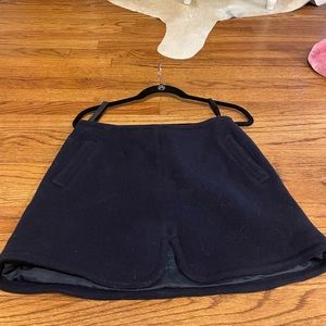 Navy Anna Sui Wool Short Skirt
